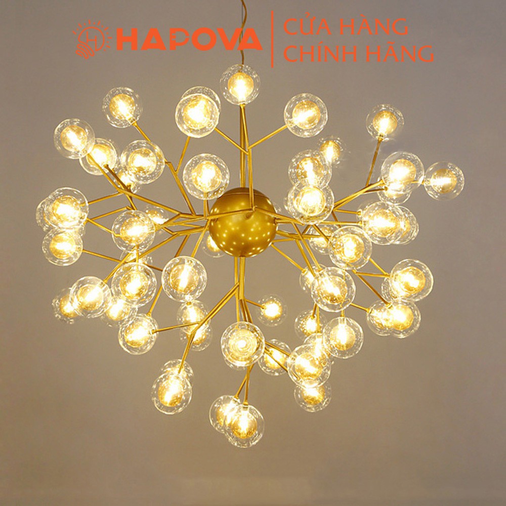 Đèn trang trí phòng khách, Đèn chùm Hera 36 lá HAPOVA TECKE 9011