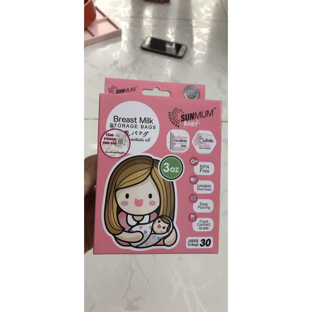 COMBO TÚI TRỮ SỮA SUNMUM DUNG TÍCH 100ml, 150ml và 250ml