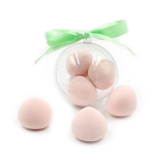 Bộ 3 bông đánh phấn trang điểm hình quả đào thiết kế tiện lợi