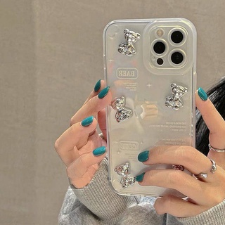 Ốp điện thoại hình con gấu cho iPhone13promax 12 11/7/8plus x/xr