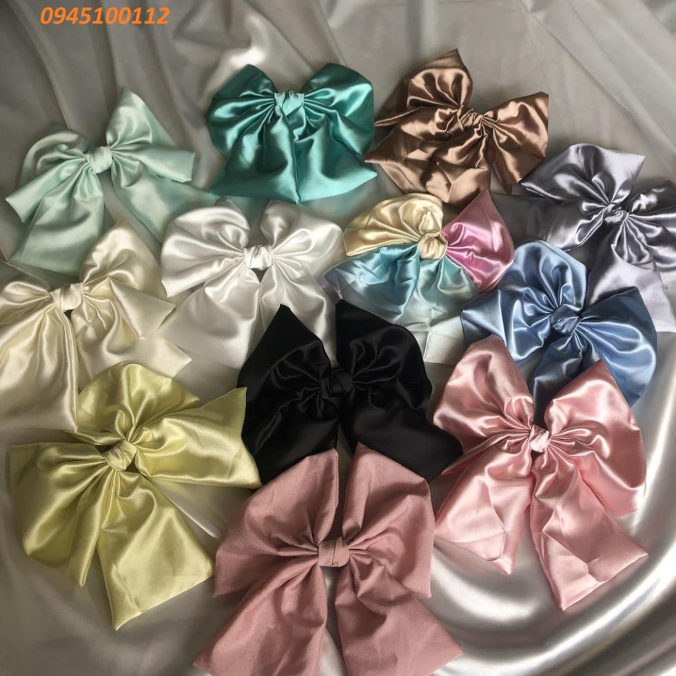 Dây buộc tóc cặp tóc hình nơ xinh xắn cho nữ Bản To Scrunchies Phong Cách Tiểu Thư Hàn Quốc