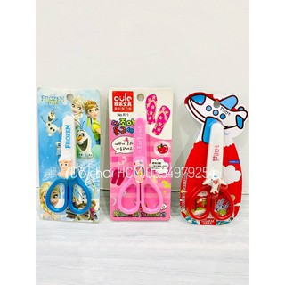 Kéo cắt thủ công có nắp đậy dành cho bé thích học cắt giấy/ vải/ may quần áo cho búp bê