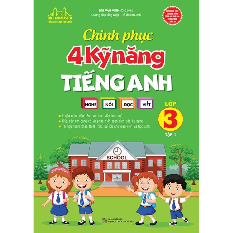 Sách.__.Chinh Phục 4 Kỹ Năng Tiếng Anh -Nghe -Nói-Đọc -Viết (Lớp 3 Tập 1)