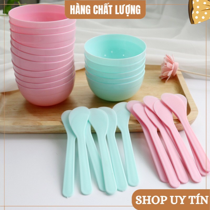 Bát trộn mặt nạ + thìa, bát trộn cao cấp, bát trộn spa,làm đẹp 88134 shop buon88