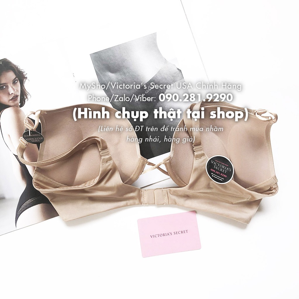 Áo lót nude siêu nâng ngực tạo khe , dòng Very Sexy Bombshell Velvet nude - Victoria's Secret