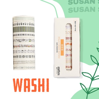 Cuộn băng dán Washi trang trí sổ DIY