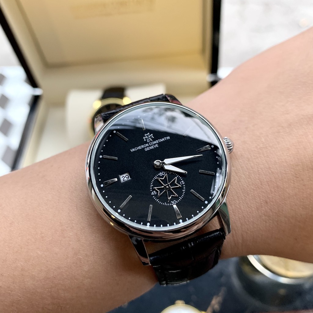 Giá Sỉ Đồng Hồ Nam Vacheron Chạy kim hoa Dây da cực đơn giản và lịch lãm