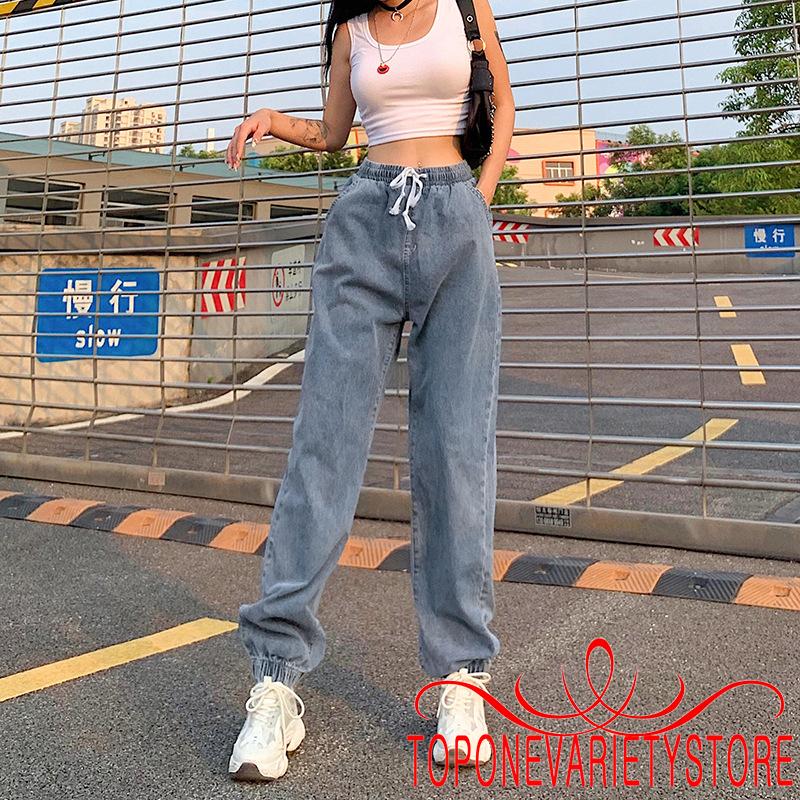 Quần Jean Lưng Thun Dây Rút Phong Cách Năng Động Trẻ Trung Dành Cho Nữ | BigBuy360 - bigbuy360.vn