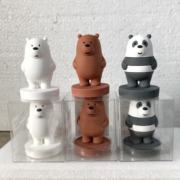 Mô hình trang trí 3D anh em gấu We Bare Bears Chúng tôi đơn giản là gấu chính hãng Miniso