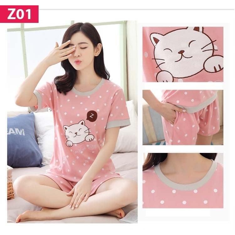 [SALE SỐC] Bộ đồ nữ quần cộc mặc nhà , thun Cotton cực mát, đủ size - Quần áo mùa hè