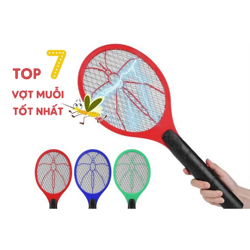 VỢT BẮT MUỖI ĐIỆN CAO CẤP MÀU NGẪU NHIÊN (BẢO HÀNH CHÍNH HÃNG)