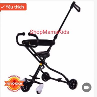[NHẬP MKB65K GIẢM 65K ĐƠN TỪ 1TR] Xe đẩy 5 bánh gấp gọn, tay cong, có đèn