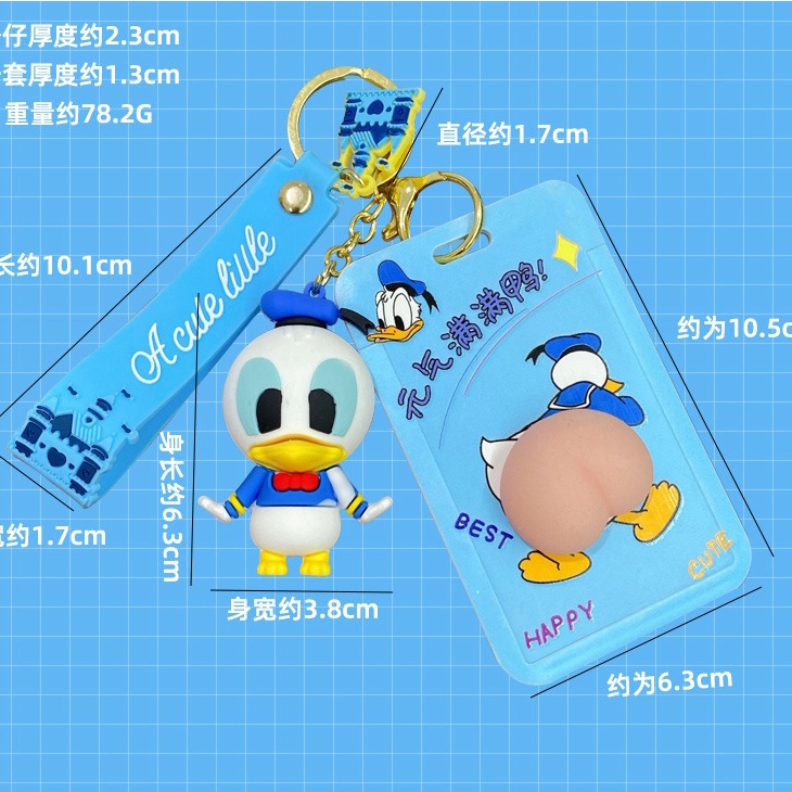 Móc Khóa Hình Vịt Donald Hoạt Hình Sáng Tạo Bằng Epoxy