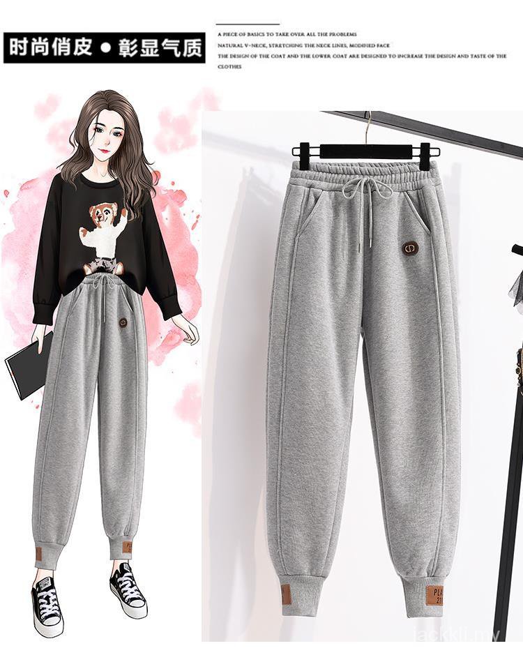 quần ống rộng Màu Xám Phong Cách Hàn Quốc Thời Trang Xuân Thu Cho Nữ 2021 | BigBuy360 - bigbuy360.vn