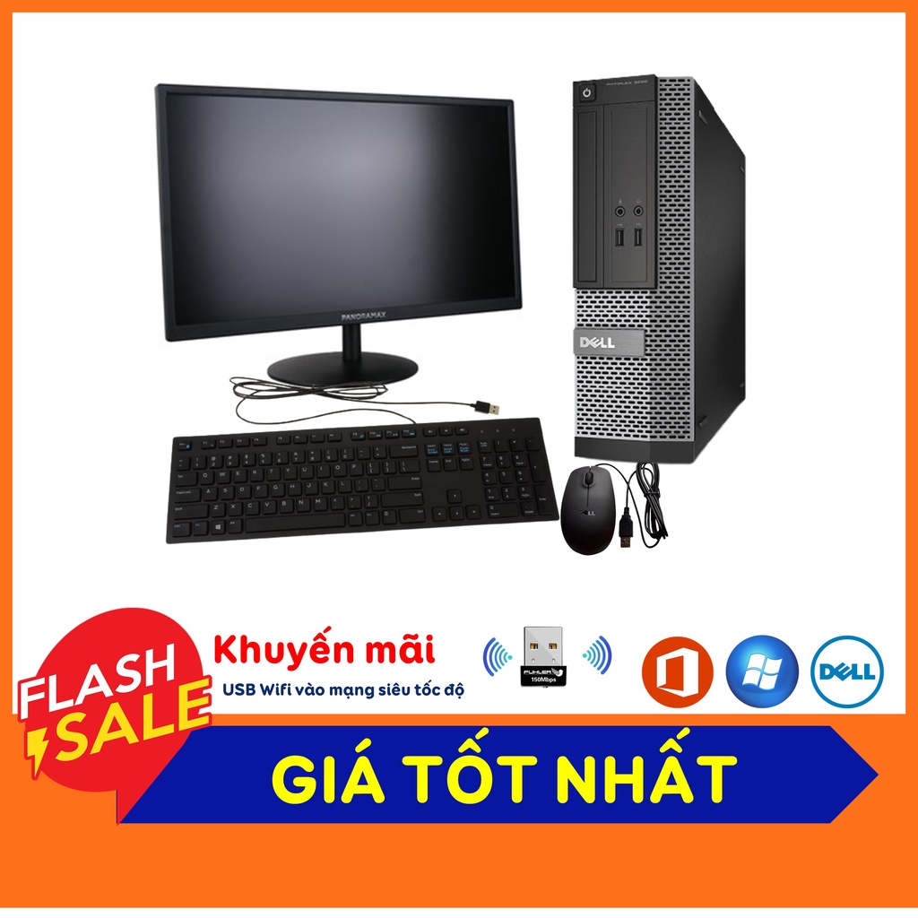 Máy Bộ Văn Phòng ⚡️Freeship⚡️ Bộ Máy Tính Để Bàn Dell 3020 (G3220/Ram 8G/SSD 120GB) - Tặng USB Wifi, Bảo Hành 12 Tháng