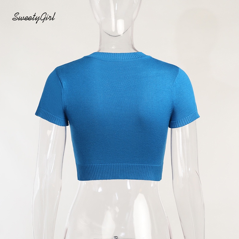 Áo Thun Tay Ngắn Cổ Tròn In Chữ Phối Màu Tương Phản Thời Trang Cho Nữ 2022