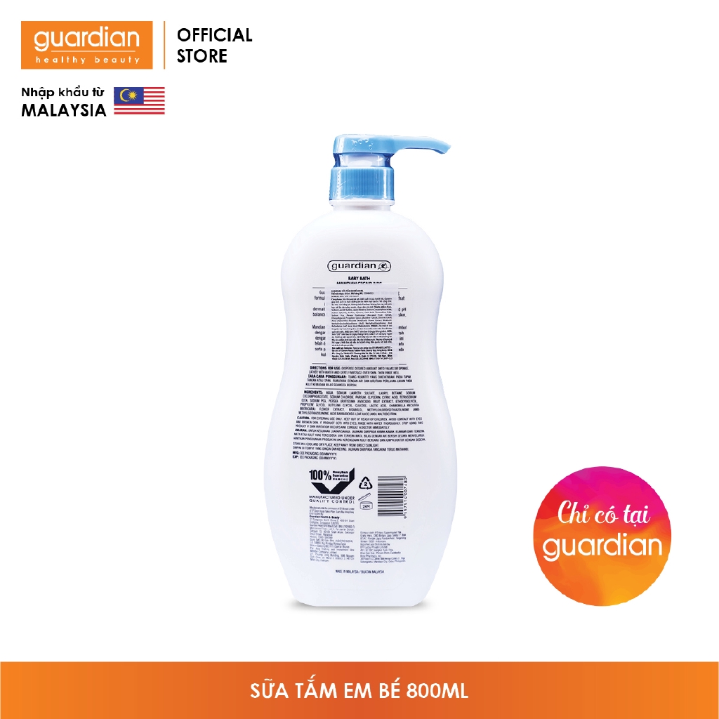 Sữa tắm em bé Guardian 800ml | BigBuy360 - bigbuy360.vn