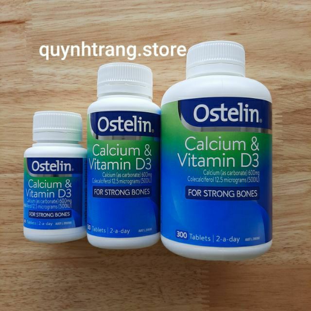 Ostelin Canxi và Vitamin D3 Úc cho bà bầu, người lớn, trẻ em từ 12 tuổi Ostelin Calcium & Vitamin D3