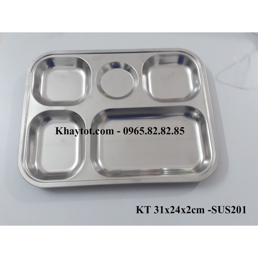 Khay cơm inox 5 ngăn giá rẻ