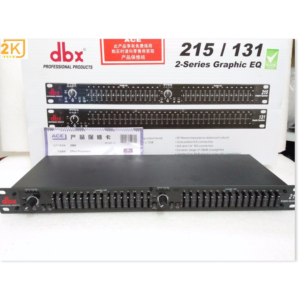 Lọc âm equalizer dbx 215 chuẩn loại 1