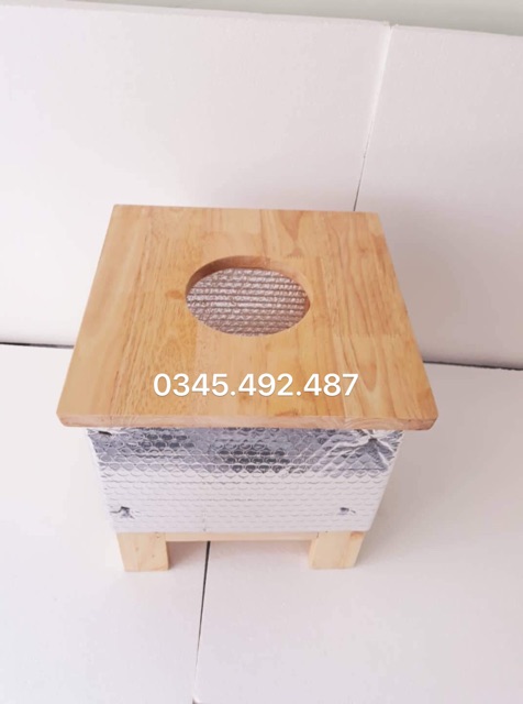 Ghế gỗ xông cao cấp kèm xô chứa