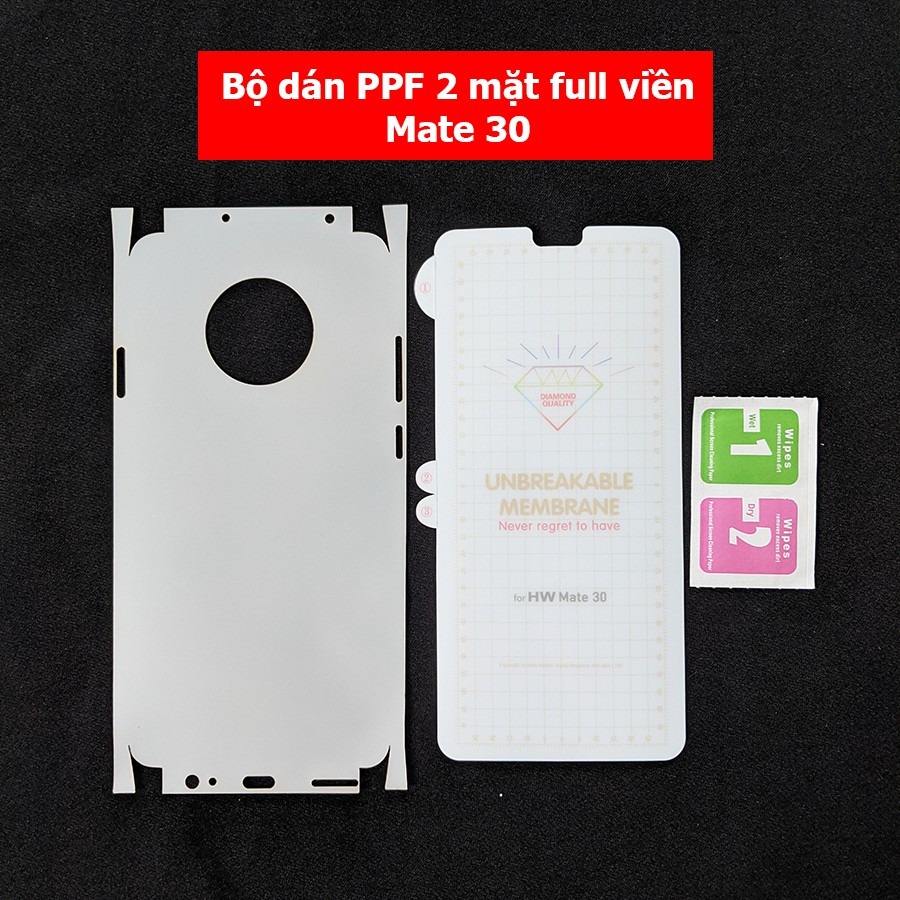 Miếng dán chống xước PPF full màn hình full lưng viền Mate 30
