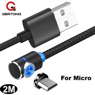 Dây cáp sạc dây bên cotton có đầu sạc micro USB hình chữ L từ tính 2M
