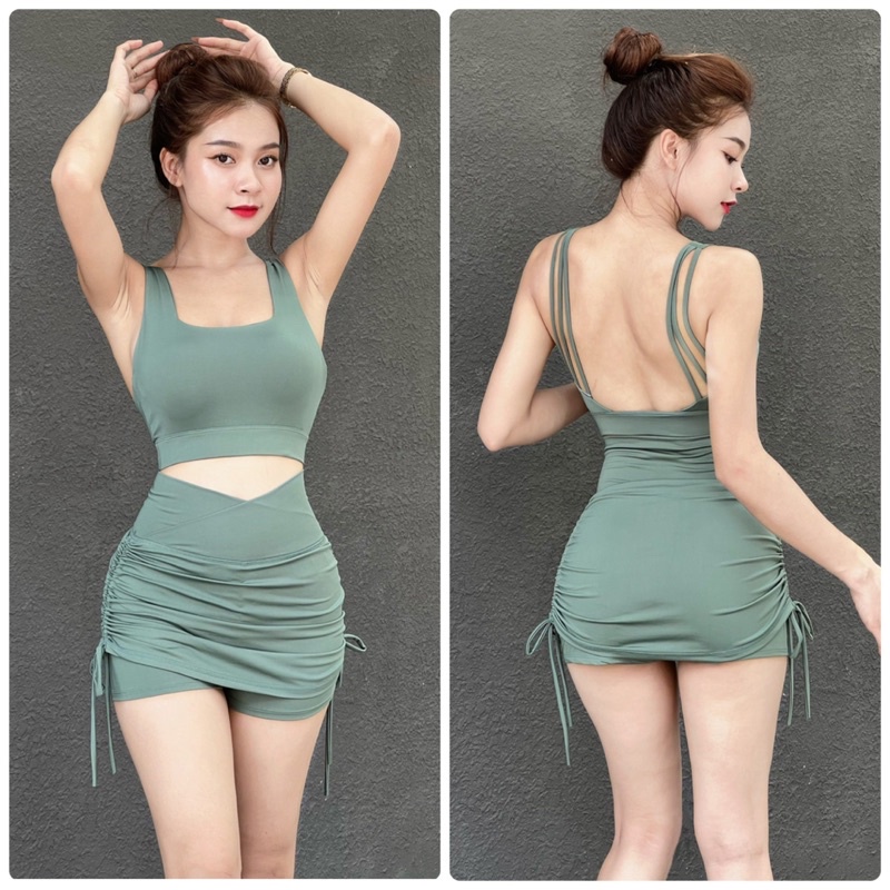 Chân Váy Rút Dây Thể Thao Nữ 2 Lớp Đi Tập Cực Xinh