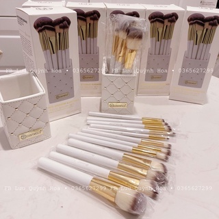 Set 12 cọ make up BH Cosmetic White Studded Elegance