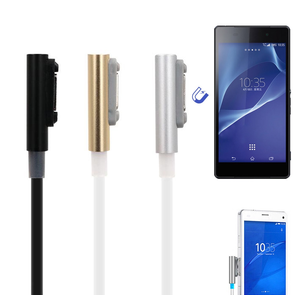 Dây cáp sạc USB nam châm huarmey 100cm cho Sony Xperia Z3 L55t Z2 Z1 Compact XL39h