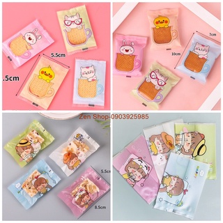 Túi bánh quy hàn miệng, Túi đựng bánh quy 5.5cm x 8.5cm, 7cm x 10cm ZEN SHOP