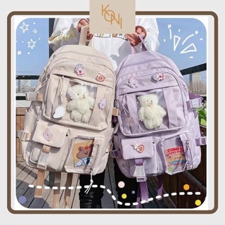 Balo Nữ Đi Học Ulzzang Thời Trang Giá Rẻ, Chống Thấm Nước Màu Pastel Xinh Xắn
