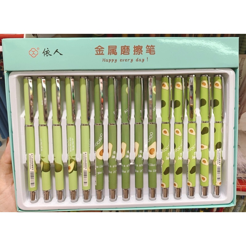 Bút máy bơm mực vỏ nhựa, Bút máy gắn ống mực vỏ kim loại hoạ tiết hoạt hình thích hợp cho bé mới tập viết