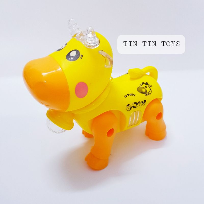[ĐÈN - NHẠC - DI CHUYỂN] Đồ chơi bò pin siêu dễ thương