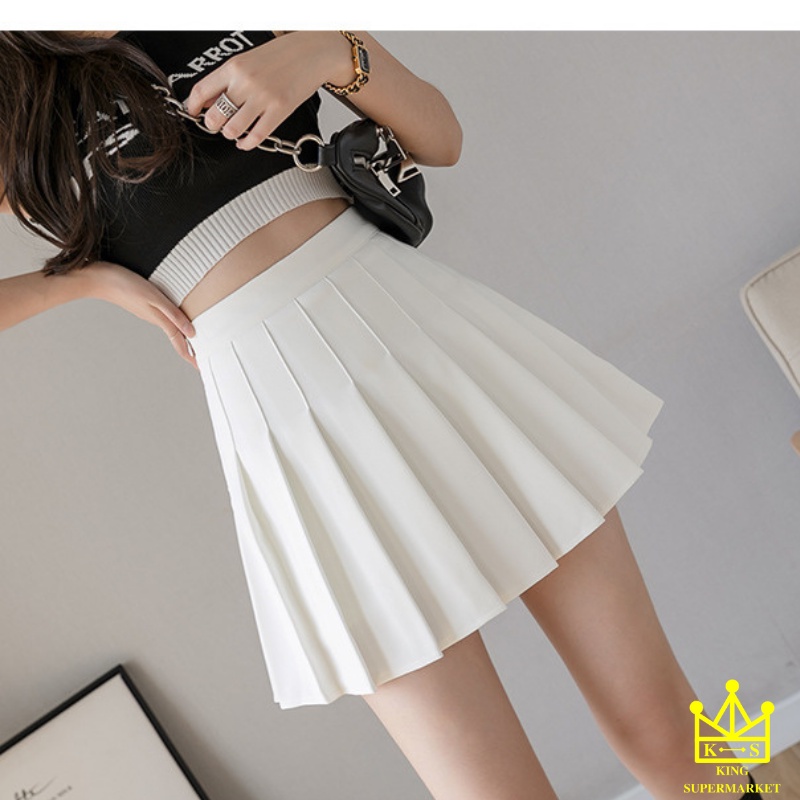 Chân váy xếp ly Tennis dáng ngắn chân váy lung cao chất vải tuyết mưa