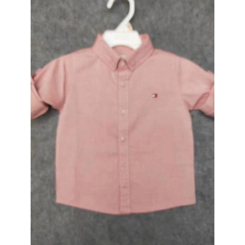 Áo sơ mi màu trơn bé trai