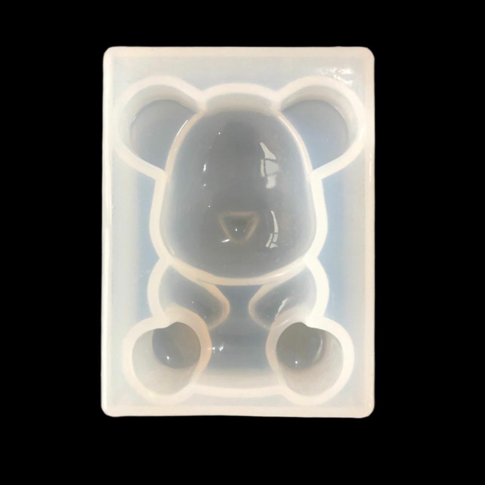 JARRED Khuôn Làm Móc Khóa / Gương Trang Sức Hình Gấu Bằng Silicone Handmade Dành Cho Trẻ Em