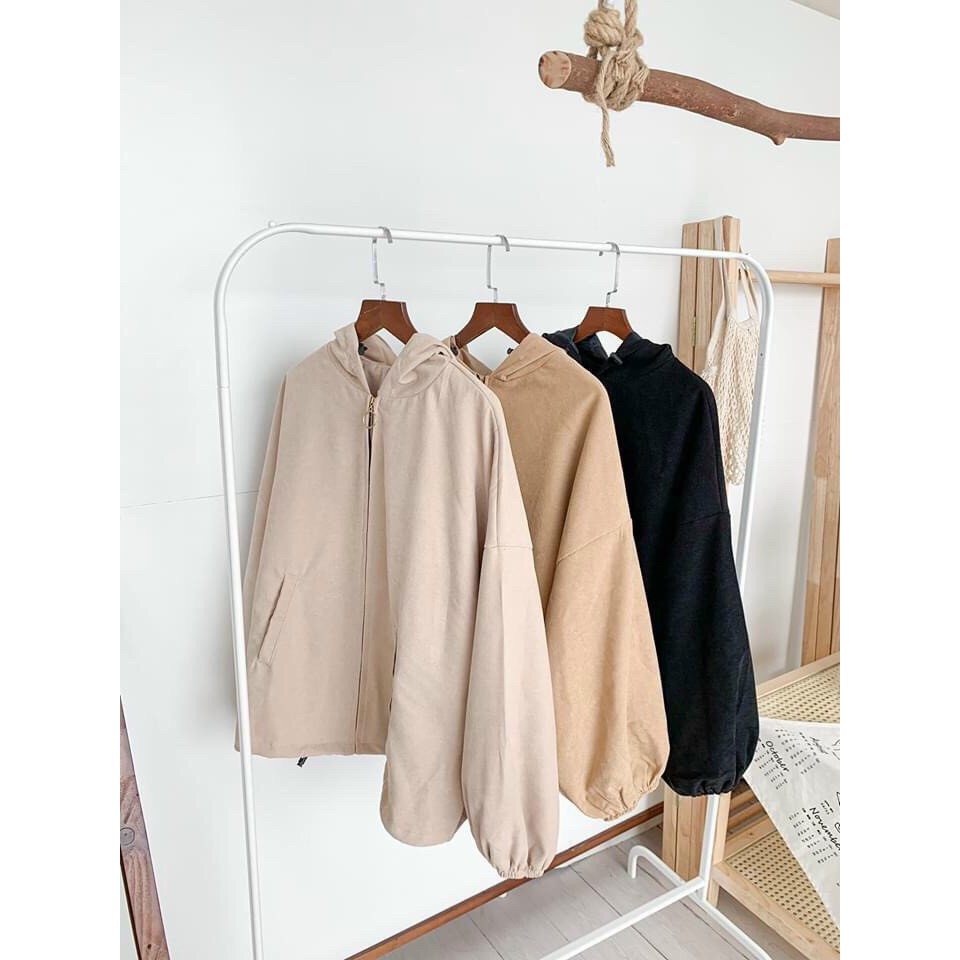 Áo Khoác Kaki 2 Lớp Tay Bồng Cánh Dơi có mũ Ulzzang | BigBuy360 - bigbuy360.vn