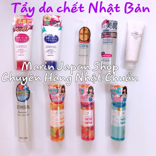 [TỔNG HỢP]TẨY DA CHẾT Nhật Bản Rosetto,rosette,detclear ,muji,cure,botanical