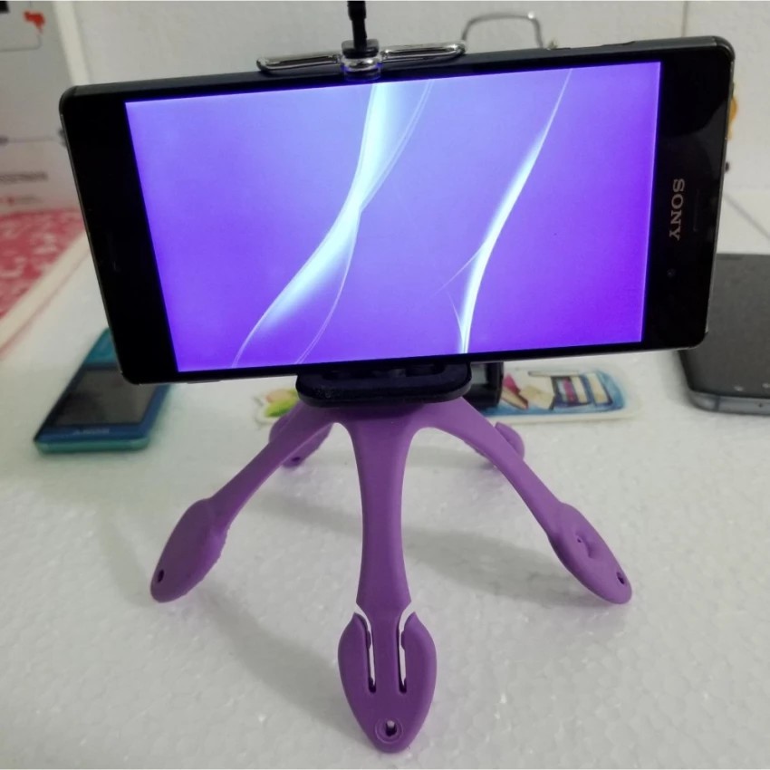 Gậy chụp hình/ Gậy selfie/Giá kẹp điện thoại/Tripod Giữ Điện Thoại - Gecko Tripod - TÍM