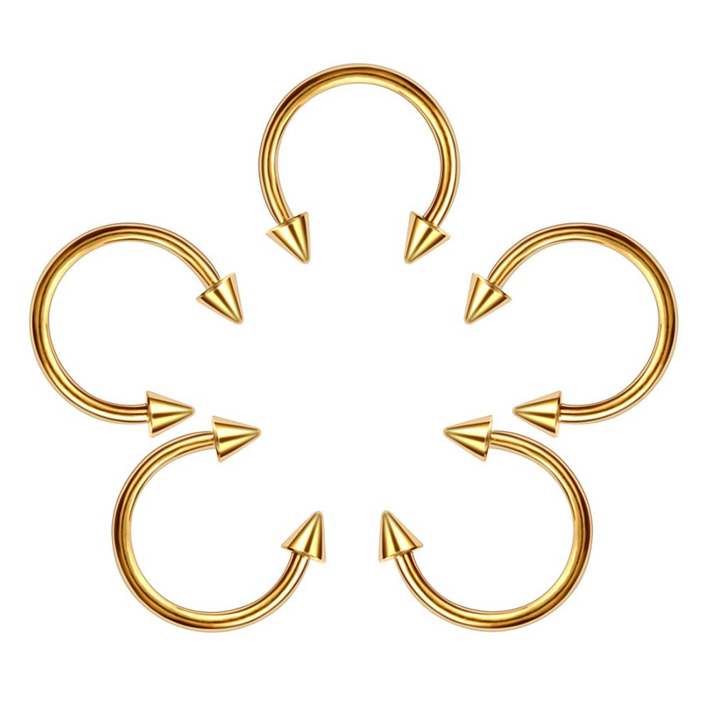 Set 2 Khuyên Mũi Hình Chữ C Nhiều Màu Thời Trang Cho Nam Và Nữ