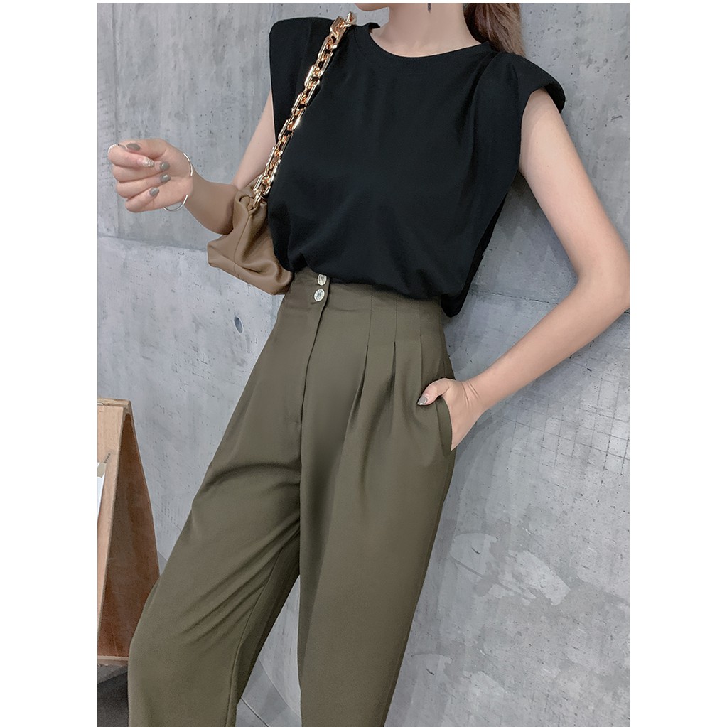 Áo Cotton Nữ Cao Cấp Cổ Tròn Không Tay Có Mút Độn Vai Thời Trang Trẻ Trung Sugal TOP NU 033V1