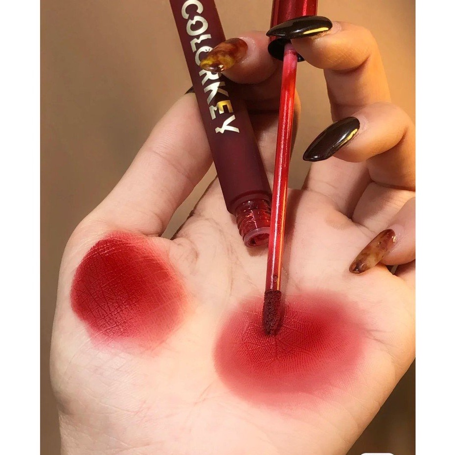 💐 Son kem lì handmade COLORKEY ĐỎ SANG CHẢNH lipstick lâu trôi mềm mịn căng bóng 💐