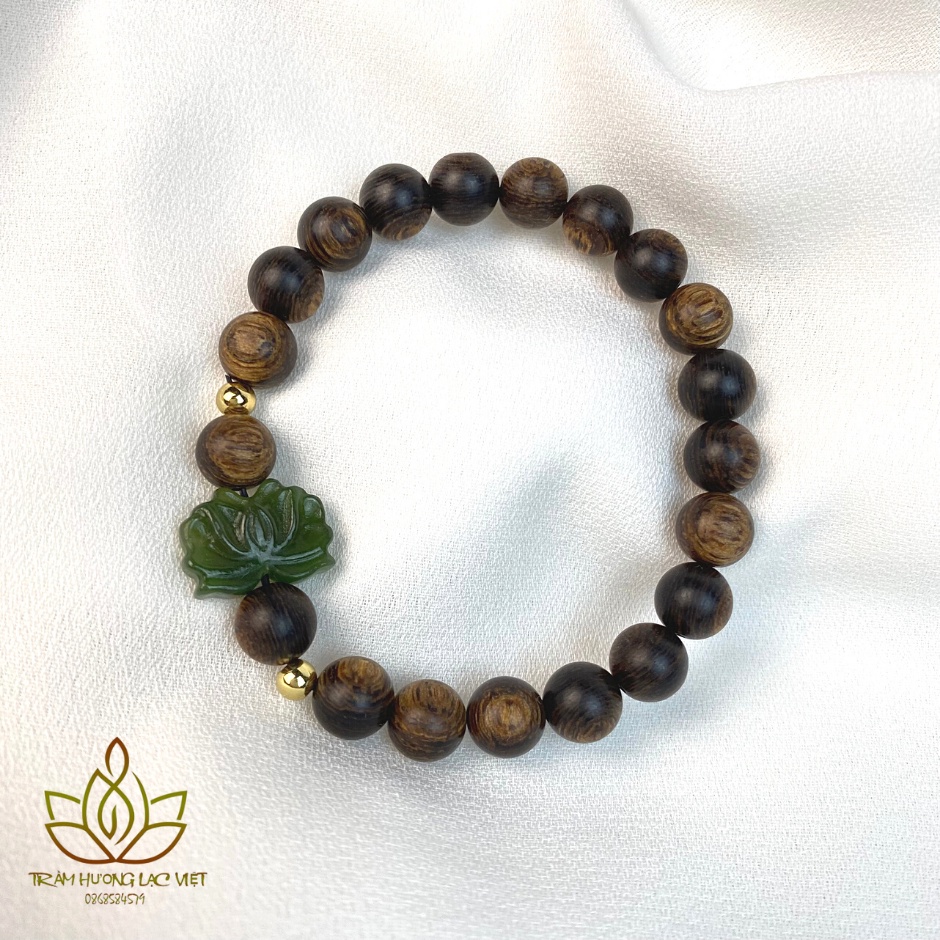 Vòng Tay Trầm Hương Sánh Chìm Mix Đá Phong Thủy và Charm May Mắn - Lạc Việt Trầm Hương