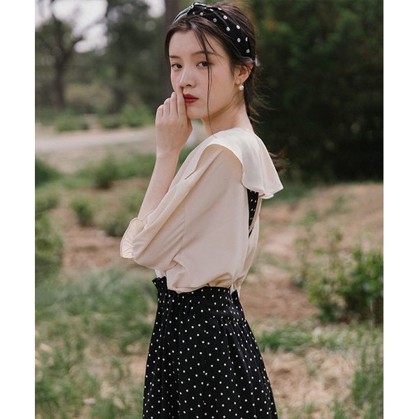 Đầm Hai Dây Họa Tiết Chấm Bi Phong Cách Pháp Thời Trang Mùa Hè Mới 2022 Cho Nữ