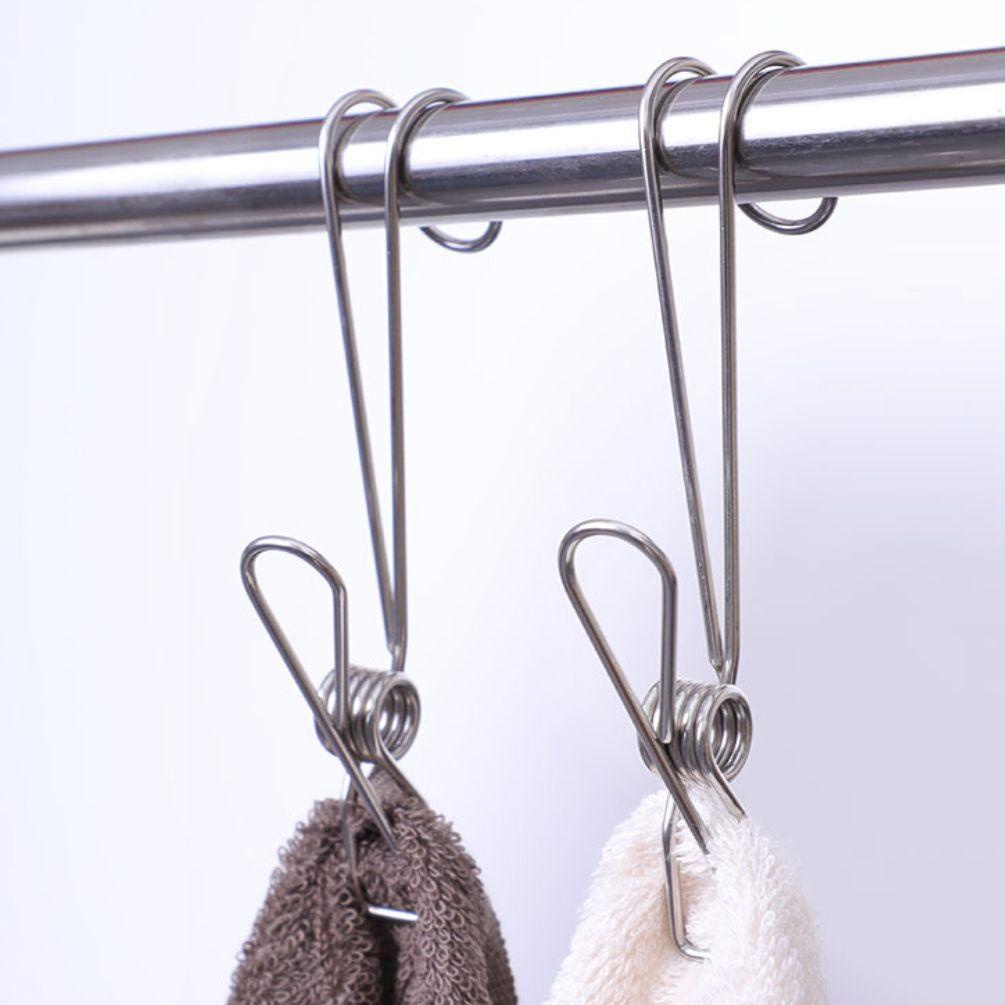 KUNHEV Set 6 Kẹp Phơi Quần Áo Mini Bằng Kim Loại Dành Cho Văn Phòng / Em Bé