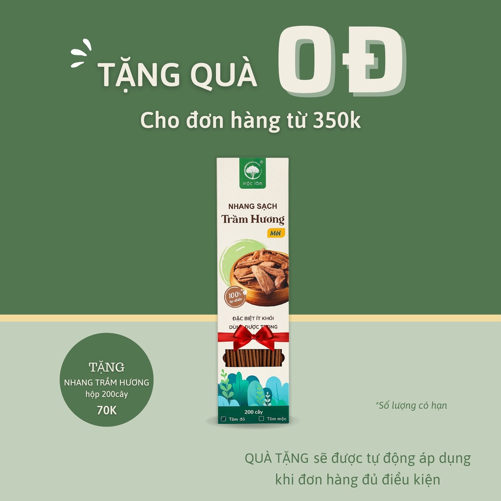 [100g] Bột Trầm Hương Nguyên Chất Cao Cấp MỘC LÂM Xông Nhà Văn Phòng Thanh Lọc Không Khí