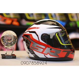 Mũ Fullface ASIA MT 136 tem Đỏ SRT, bảo hành 12 tháng