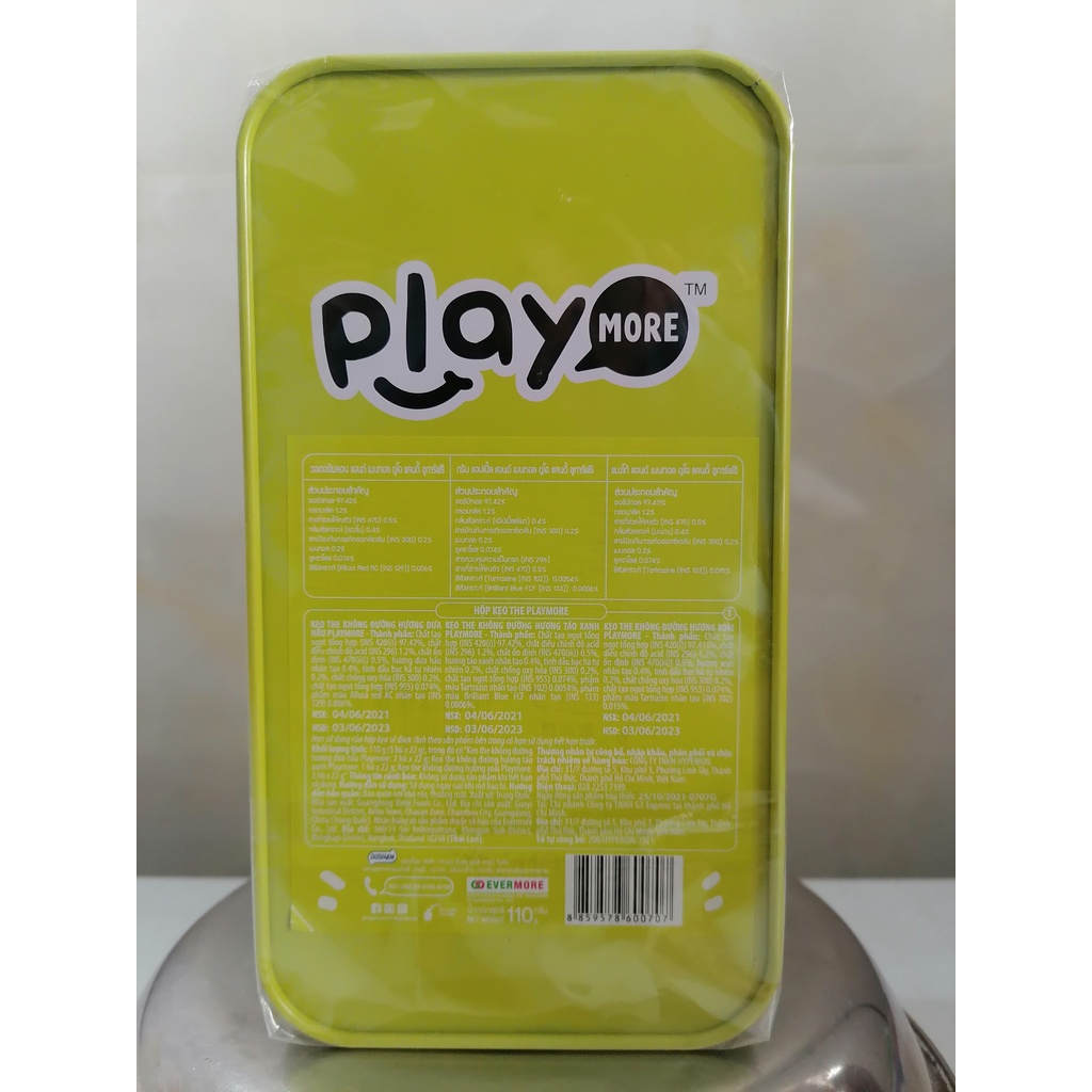 [HỘP XANH LÁ 110g] KẸO THE KHÔNG ĐƯỜNG HƯƠNG TRÁI CÂY [China] PLAYMORE Cooling Candy