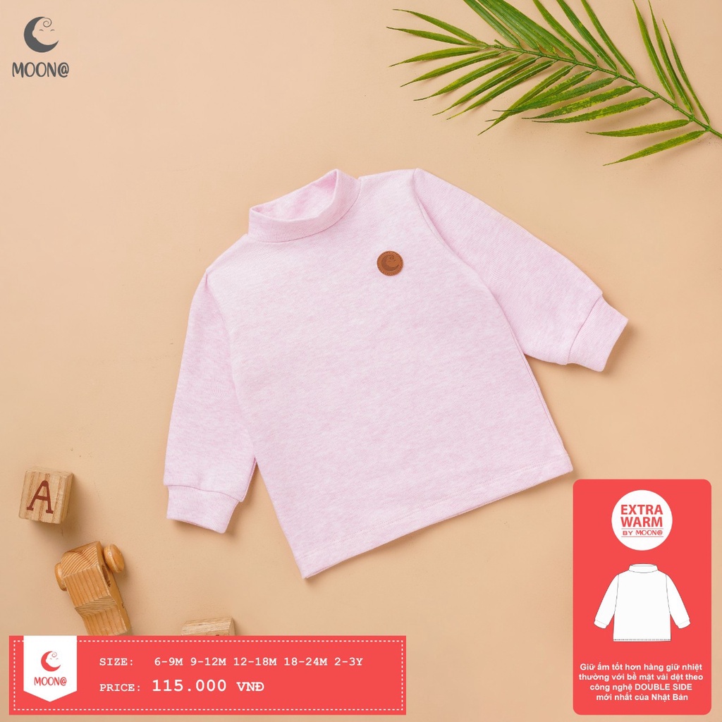 Áo cổ 3p chất nỉ Moon cho bé trai bé gái